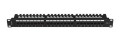 Patch Panel 24 port 1U 19" Kat.6 UTP z organizerem kablowym czarny Lanberg - 2506046