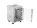 LANBERG SZAFA RACK STOJĄCA 19" 15U 600X600 SZARA DRZWI SZKLANE LCD V2 (FLAT PACK) - 2506065