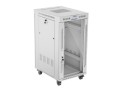 LANBERG SZAFA RACK STOJĄCA 19" 22U 600X800 SZARA DRZWI SZKLANE LCD V2 (FLAT PACK) - 2506082
