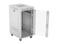 LANBERG SZAFA RACK STOJĄCA 19" 22U 600X800 SZARA DRZWI SZKLANE LCD V2 (FLAT PACK) - 2506083