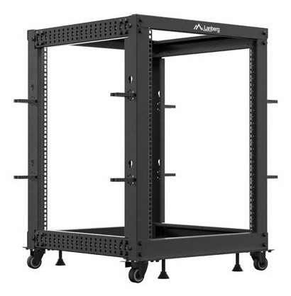OPEN RACK 19" 15U 600X600-1100 REGULOWANY CZARNY LANBERG - 2465471