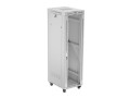 LANBERG SZAFA STOJĄCA RACK 19" 42U 600X800 SZARA DRZWI SZKLANE LCD V2 (FLAT PACK) - 2506112