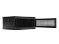 SZAFA INSTALACYJNA RACK WISZĄCA 19" 4U 600X450 CZARNA DRZWI PERFOROWANE LANBERG (FLAT PACK) - 2506135
