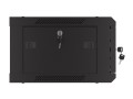 SZAFA INSTALACYJNA RACK WISZĄCA 19" 4U 600X450 CZARNA DRZWI PERFOROWANE LANBERG (FLAT PACK) - 2506140