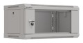 Szafa instalacyjna rack wisząca 19" 4U 540X350 szara drzwi przeszklone Lanberg (flat pack) - 2506165