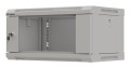 Szafa instalacyjna rack wisząca 19" 4U 540X350 szara drzwi przeszklone Lanberg (flat pack) - 2506166