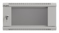 Szafa instalacyjna rack wisząca 19" 4U 540X350 szara drzwi przeszklone Lanberg (flat pack) - 2506167