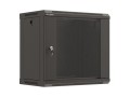 Szafa instalacyjna rack wisząca 19" 9U 540x350 czarna drzwi przeszklone Lanberg (FLAT PACK) - 2506179
