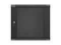 Szafa instalacyjna rack wisząca 19" 9U 540x350 czarna drzwi przeszklone Lanberg (FLAT PACK) - 2506181