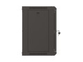 Szafa instalacyjna rack wisząca 19" 9U 540x350 czarna drzwi przeszklone Lanberg (FLAT PACK) - 2506186