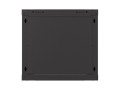 Szafa instalacyjna rack wisząca 19" 9U 540x350 czarna drzwi przeszklone Lanberg (FLAT PACK) - 2506182