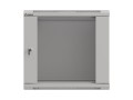 Szafa instalacyjna rack wisząca 19" 9U 540x350 szara drzwi przeszklone LANBERG (FLAT PACK) - 2506195