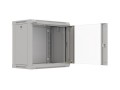 Szafa instalacyjna rack wisząca 19" 9U 540x350 szara drzwi przeszklone LANBERG (FLAT PACK) - 2506198