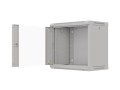 Szafa instalacyjna rack wisząca 19" 9U 540x350 szara drzwi przeszklone LANBERG (FLAT PACK) - 2506197