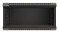 Szafa instalacyjna rack wisząca 19" 4U 540x350 czarna drzwi przeszklone LANBERG (flat pack) - 2506212