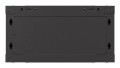 Szafa instalacyjna rack wisząca 19" 4U 540x350 czarna drzwi przeszklone LANBERG (flat pack) - 2506215
