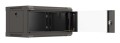 Szafa instalacyjna rack wisząca 19" 4U 540x350 czarna drzwi przeszklone LANBERG (flat pack) - 2506209