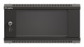 Szafa instalacyjna rack wisząca 19" 4U 540x350 czarna drzwi przeszklone LANBERG (flat pack) - 2506206