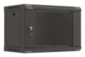 Szafa instalacyjna rack wisząca 19" 6U 540x350 czarna drzwi przeszklone LANBERG (Flat Pack) - 2506218
