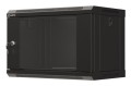 Szafa instalacyjna rack wisząca 19" 6U 540x350 czarna drzwi przeszklone LANBERG (Flat Pack) - 2506230