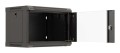 Szafa instalacyjna rack wisząca 19" 6U 540x350 czarna drzwi przeszklone LANBERG (Flat Pack) - 2506226