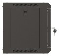 Szafa instalacyjna rack wisząca 19" 6U 540x350 czarna drzwi przeszklone LANBERG (Flat Pack) - 2506224