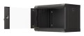 Szafa instalacyjna rack wisząca 19" 6U 540x350 czarna drzwi przeszklone LANBERG (Flat Pack) - 2506225