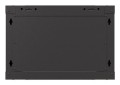 Szafa instalacyjna rack wisząca 19" 6U 540x350 czarna drzwi przeszklone LANBERG (Flat Pack) - 2506220
