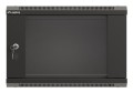 Szafa instalacyjna rack wisząca 19" 6U 540x350 czarna drzwi przeszklone LANBERG (Flat Pack) - 2506231