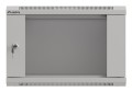 Szafa instalacyjna rack wisząca 19" 6U 540x350 szara drzwi przeszklone Lanberg (Flat Pack) - 2506234