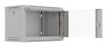 Szafa instalacyjna rack wisząca 19" 6U 540x350 szara drzwi przeszklone Lanberg (Flat Pack) - 2506237