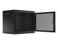 SZAFA INSTALACYJNA RACK WISZĄCA 19" 9U 600X450 CZARNA DRZWI PERFOROWANE LANBERG (FLAT PACK) - 2506247