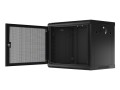 SZAFA INSTALACYJNA RACK WISZĄCA 19" 9U 600X450 CZARNA DRZWI PERFOROWANE LANBERG (FLAT PACK) - 2506250