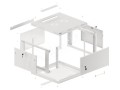 LANBERG SZAFA WISZĄCA RACK 19" 6U 600X600 DRZWI METALOWE SZARA (FLAT PACK) WF01-6606-00S - 2506268