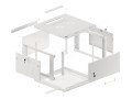 LANBERG SZAFA WISZĄCA RACK 19" 6U 600X600 DRZWI METALOWE SZARA (FLAT PACK) WF01-6606-00S - 1129029