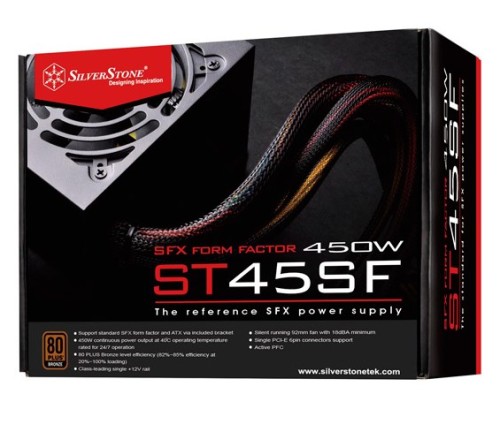 Silverstone ST45SF moduł zasilaczy 450 W 20+4 pin ATX SFX Czarny - 1936916
