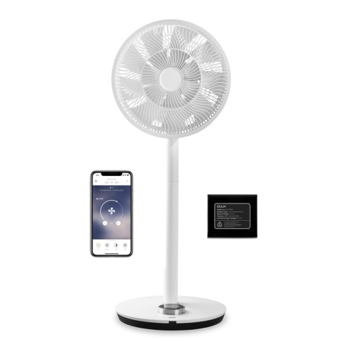 Duux | Inteligentny wentylator | Whisper Flex Smart z akumulatorem | Wentylator stojący | Biały | Średnica 34 cm | Liczba prędkości 26 | Oscylacja | 2-22 W | Tak | Minutnik - 2001630