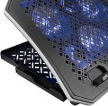 Podstawka chłodząca Rampage AD-RC34 pod laptopa 10-19" LED USB RGB cicha - 1989197