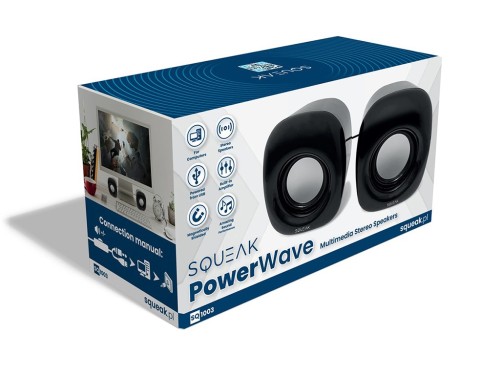 Głośniki komputerowe SQUEAK PowerWave SQ1003 stereofoniczne - 2493757