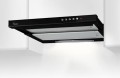 Okap podszafkowy teleskopowy AKPO WK-7 LIGHT GLASS 50 INOX CZARNY (500mm; kolor inox, front czarne szkło) - 1329151