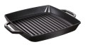 Kwadratowa patelnia żeliwna grillowa STAUB z dwoma uchwytami 40511-683-0 - czarna 28 cm - 1173783