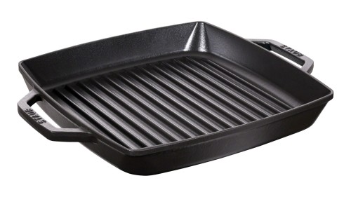 Kwadratowa patelnia żeliwna grillowa STAUB z dwoma uchwytami 40511-683-0 - czarna 28 cm - 1881830