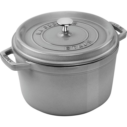 Garnek żeliwny okrągły wysoki Staub - 4.8 ltr, Grafitowy - 1941154