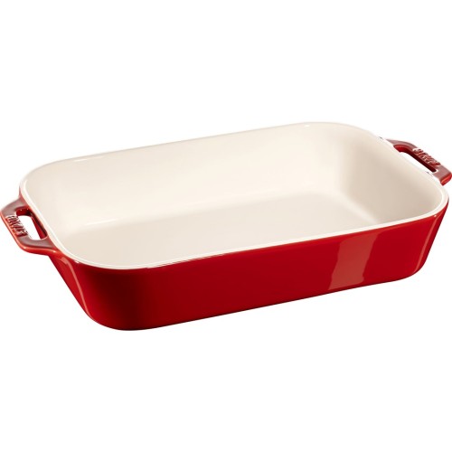 Prostokątny półmisek ceramiczny Staub - 4.5 ltr, Czerwony - 1942536
