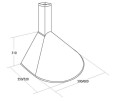 Okap kominowy AKPO WK-5 RONDO TURBO 50 INOX (500mm; stal nierdzewna) - 1003221