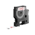 DYMO D1 - Standard Etykiety - Czerwony na białym - 12mm x 7m - 2509356
