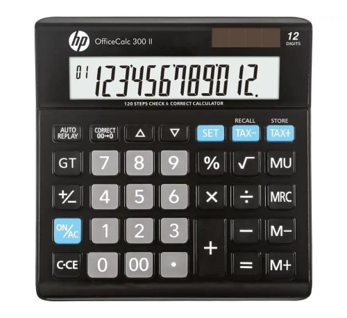 Kalkulator biurowy HP-OC 300 II/INT BX, 12-cyfr. wyświetlacz, 158x151x29mm, czarny - 2490032