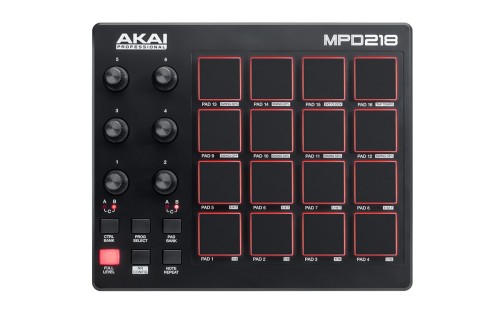 Kontroler MIDI AKAI MPD 218 padowy USB Czarny - 2510627