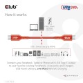 CLUB3D CAC-1513 kabel USB USB 2.0 3 m USB C Pomarańczowy - 2510887