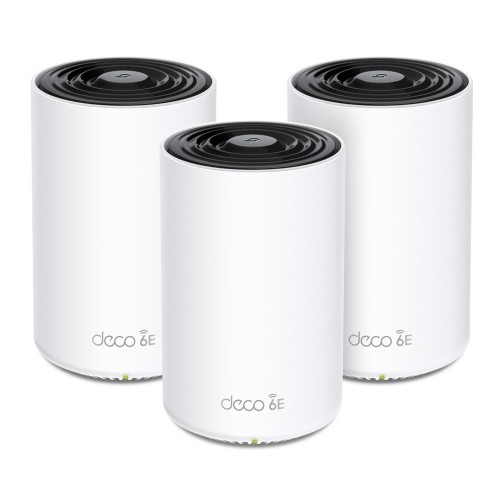 TP-Link Deco XE75 Pro (3-pack) Trójpasmowy (2,4 GHz / 5 GHz / 6 GHz) Wi-Fi 6E (802.11ax) Biały Wewnętrzne - 2510937